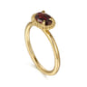 14K Yellow Gold Garnet Bujukan Ladies Ring