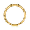 14K Yellow Gold Garnet Geometric Stackable Ring