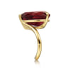14K Yellow Gold Garnet Pear Ladies Ring