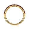 14K Yellow Gold Garnet Stackable Ring