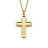 14K Yellow Gold Geometric Cross Pendant