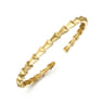 14K Yellow Gold Geometric Cuff Bangle Bracelet