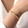 14K Yellow Gold Geometric Cuff Bangle Bracelet