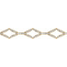 14K Yellow Gold Geometric Link Diamond Tennis Bracelet - 1.5 ct