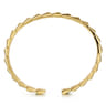 14K Yellow Gold Geometric Open Bangle