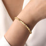 14K Yellow Gold Geometric Open Bangle