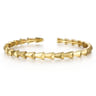 14K Yellow Gold Geometric Open Bangle