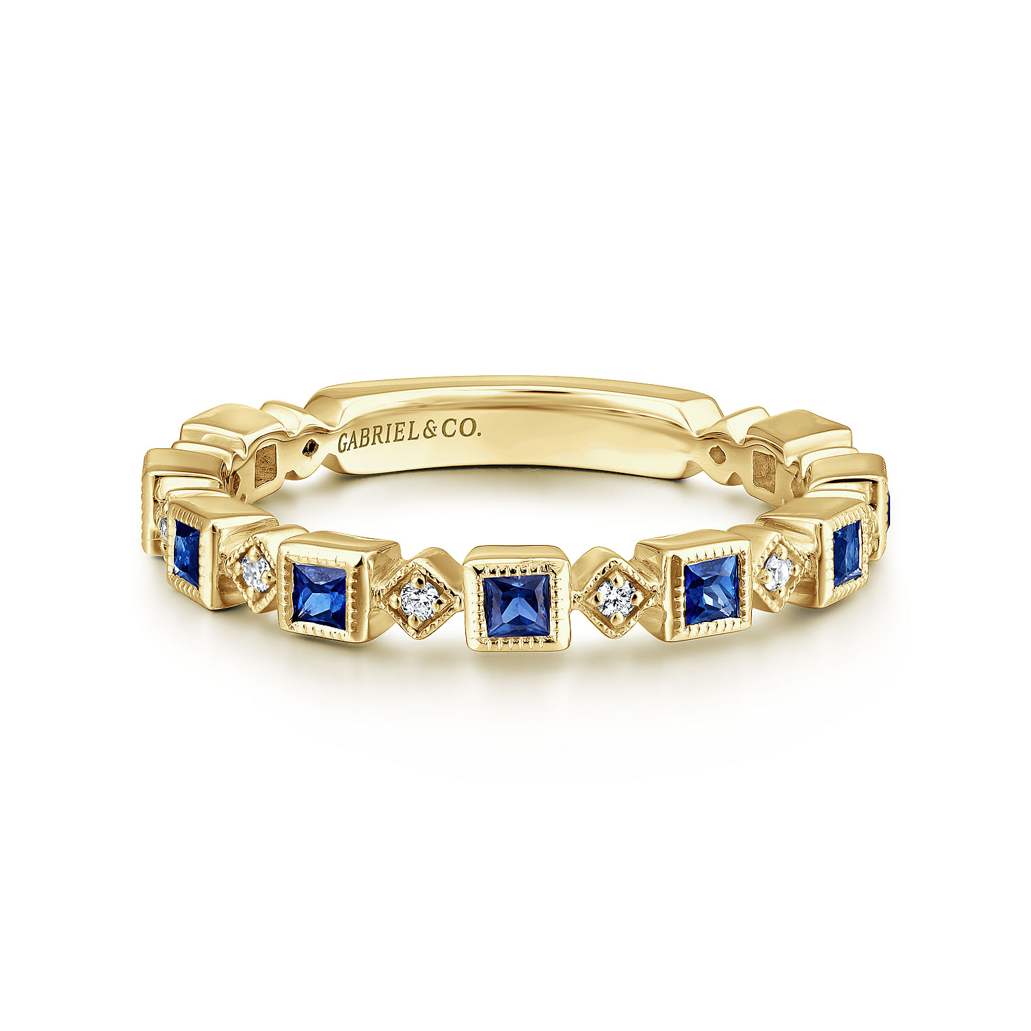 14k Real Gold Sapphire Statement Rings for Women - 14k Solid Gold Sapphire Knight online Rings - 14k Gold Blue Sapphire Stacking Rings