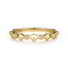 14K Yellow Gold Geometric Station Stackable Ring
