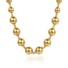 14K Yellow Gold Graduated Bujukan Bead 16 Inch Necklace