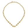 14K Yellow Gold Graduated Bujukan Bead 16 Inch Necklace