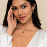 14K Yellow Gold Graduated Diamond Station Drop Y Necklace - 0.35 ct