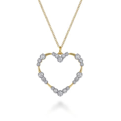 14K-Yellow-Gold-Graduated-Diamond-Station-Heart-Pendant-Necklace1
