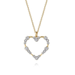 14K-Yellow-Gold-Graduated-Diamond-Station-Heart-Pendant-Necklace1