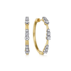 14K-Yellow-Gold-Graduated-Diamond-Station-Round-Classic-30mm-Hoop-Earrings1