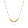 14K Yellow Gold Graduating Bujukan Ball Bar Necklace