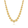 14K Yellow Gold Graduating Bujukan Bead Chain Necklace