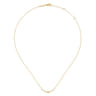 14K Yellow Gold Graduating Bujukan Beads Curved Bar Necklace