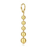 14K Yellow Gold Graduating Bujukan Beads Leverback Drop Earrings