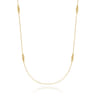 14K Yellow Gold Graduating Bujukan Beads Station Necklace