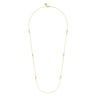 14K Yellow Gold Graduating Bujukan Beads Station Necklace