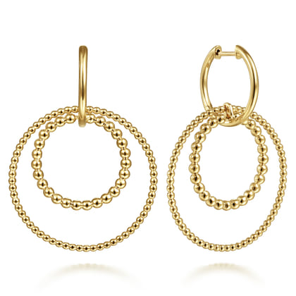 14K Yellow Gold Graduating Circles Bujukan Huggies