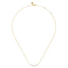 14K Yellow Gold Graduating Diamond Curved Bar Necklace - 0.25 ct