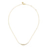 14K Yellow Gold Graduating Diamond Curved Bar Necklace - 0.5 ct