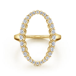 14K Yellow Gold Graduating Diamond Fashion Ring