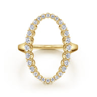 14K Yellow Gold Graduating Diamond Fashion Ring