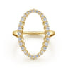 14K Yellow Gold Graduating Diamond Fashion Ring - 0.5 ct