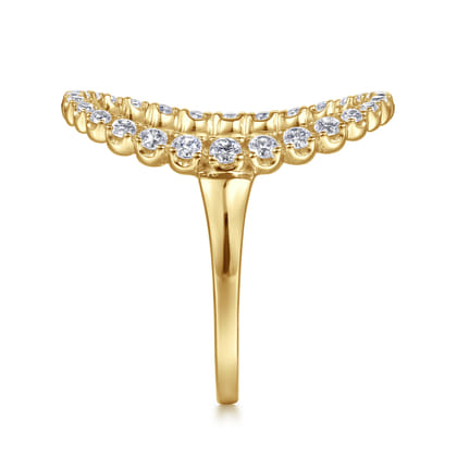 14K Yellow Gold Graduating Diamond Fashion Ring