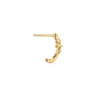 14K Yellow Gold Graduating Diamond J Hoop Earrings - 0.25 ct