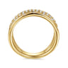 14K Yellow Gold Graduating Diamond Spike Easy Stackable Ring - 0.51 ct