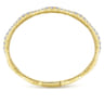14K Yellow Gold Graduating Diamond Station Bangle - 2 ct