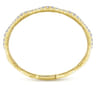 14K Yellow Gold Graduating Diamond Station Bangle - 2.15 ct