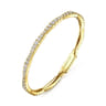 14K Yellow Gold Graduating Diamond Station Bangle - 3 ct