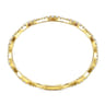 14K Yellow Gold Graduating Diamond Station Bangle - 3 ct