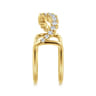 14K Yellow Gold Graduating Diamond Wave Smart Ring Enhancer - 0.5 ct