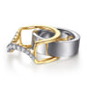 14K Yellow Gold Graduating Diamond Wave Smart Ring Enhancer - 0.5 ct
