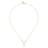 14K Yellow Gold Graduating Diamond Y Spike Necklace - 0.25 ct