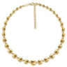 14K Yellow Gold Graduating Oval Bead Station Necklace