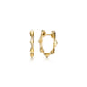 14K Yellow Gold Graduating Pattern Huggies