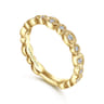 14K Yellow Gold Graduating Station Diamond Stackable Ring - 0.22 ct