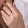 14K Yellow Gold Graduating Station Diamond Stackable Ring - 0.22 ct