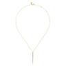 14K Yellow Gold Graduating Vertical Diamond Bar Necklace - 0.5 ct