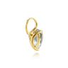 14K Yellow Gold Green Amethyst Flat Pear Earrings
