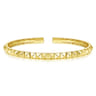 14K Yellow Gold Grommet Open Cuff Bracelet