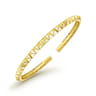 14K Yellow Gold Grommet Open Cuff Bracelet