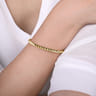 14K Yellow Gold Grommet Open Cuff Bracelet